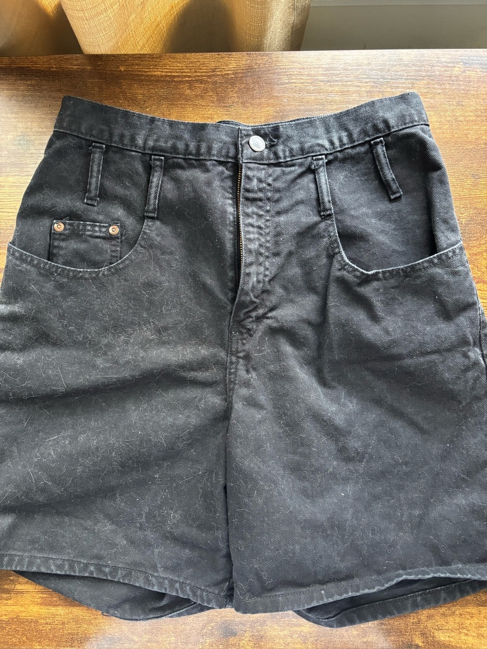 VTG 90s lei Riding Wear Black Jorts High Waisted Grunge Skater Denim Shorts